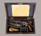 CASED COLT MODEL 1849 POCKET REVOLVER